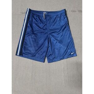Nike Boys L Athletic Mesh Shorts Blue Basketball
